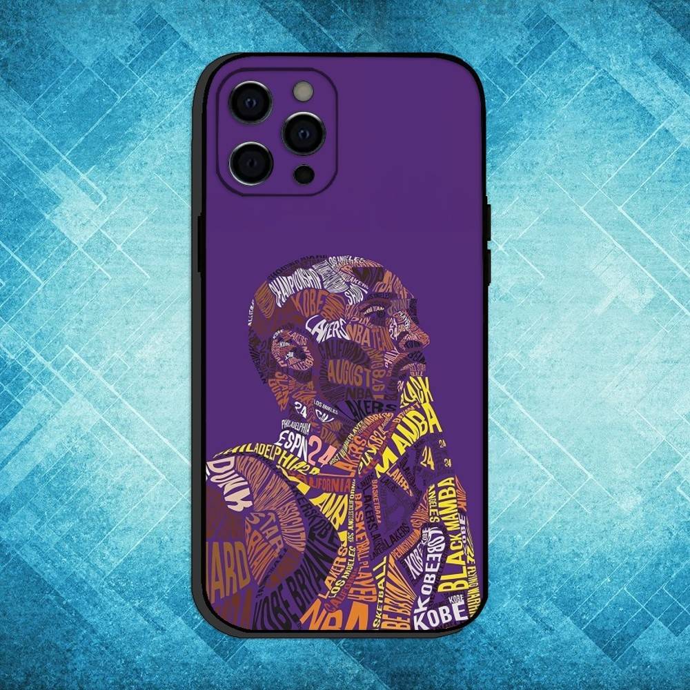 K-Kobe B-Bryant Mamba 8 24 Phone Case For iPhone17,16,15,14,13,12,11 Plus,Pro Max Soft Black Cover