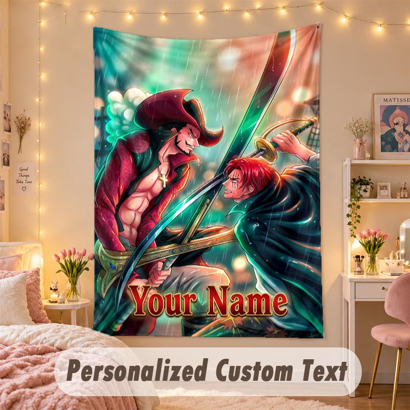 Custom Personalized Tapestry,One Piece Print Custom Name Text Wall Art Hanging for Bedroom