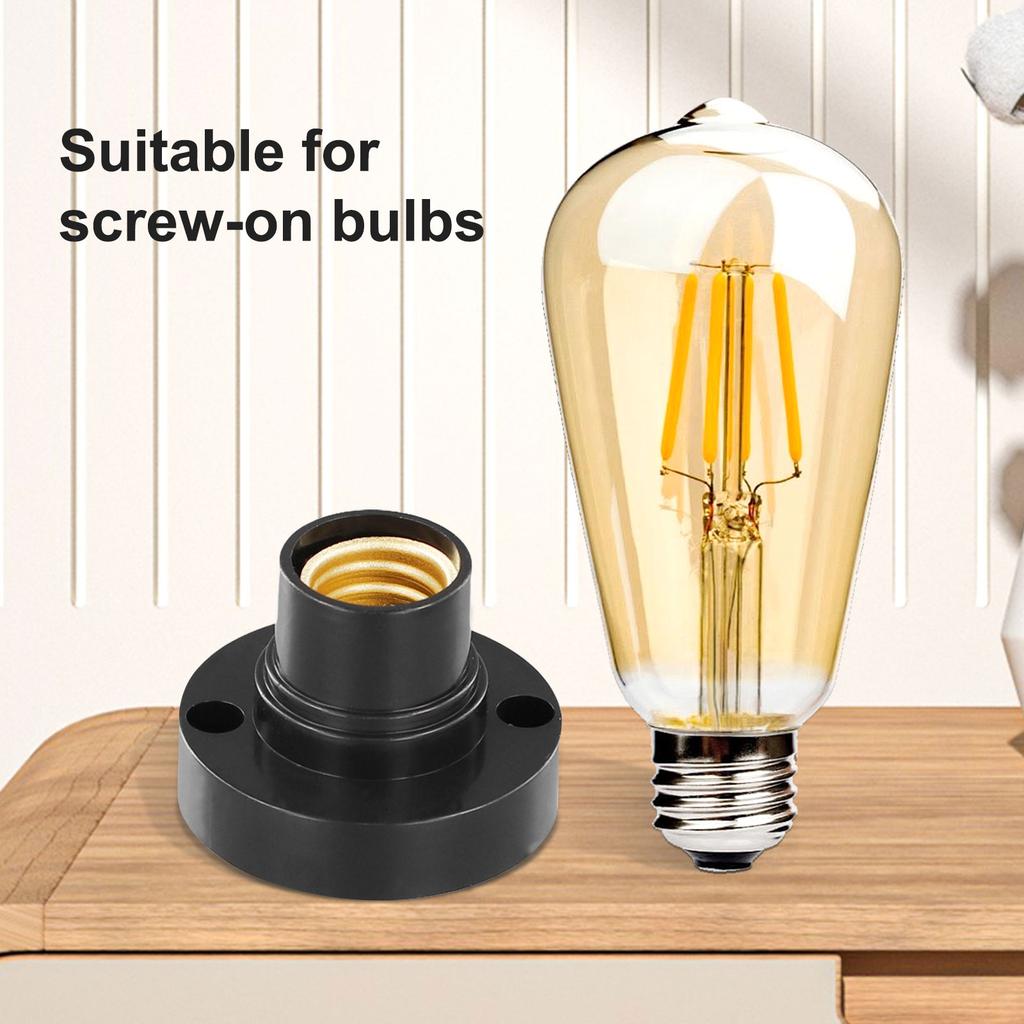 E14 Edison Lamp Holder Light Bulb Screw Socket Conversion Lampholders Surface Fixing Base Holder