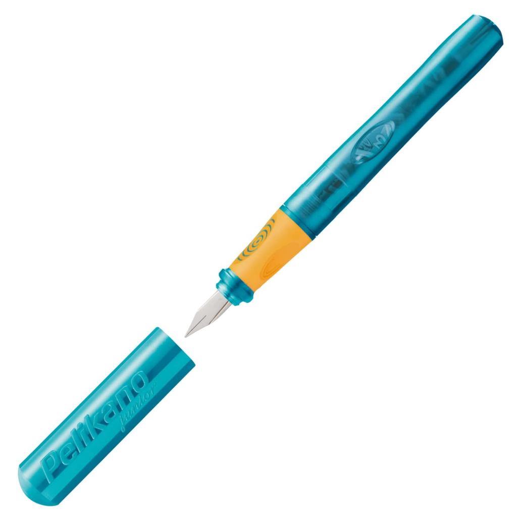 Pelikan Fountain Pen for Left Handed People A Turquoise Pelikano L Official Import Jr.