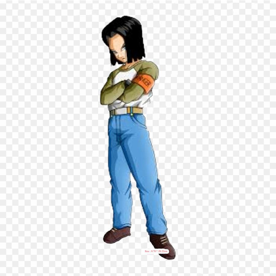 Lapper for klesveske stryke på termiske klistremerker Android 16 17 18 Art Akira Toriyama Android 16 mønster Vaskbar varmeoverføring