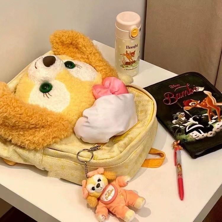 Cookieann Big Face Backpack Cartoon Plush Bag Animal Canvas Bag Design Zipper