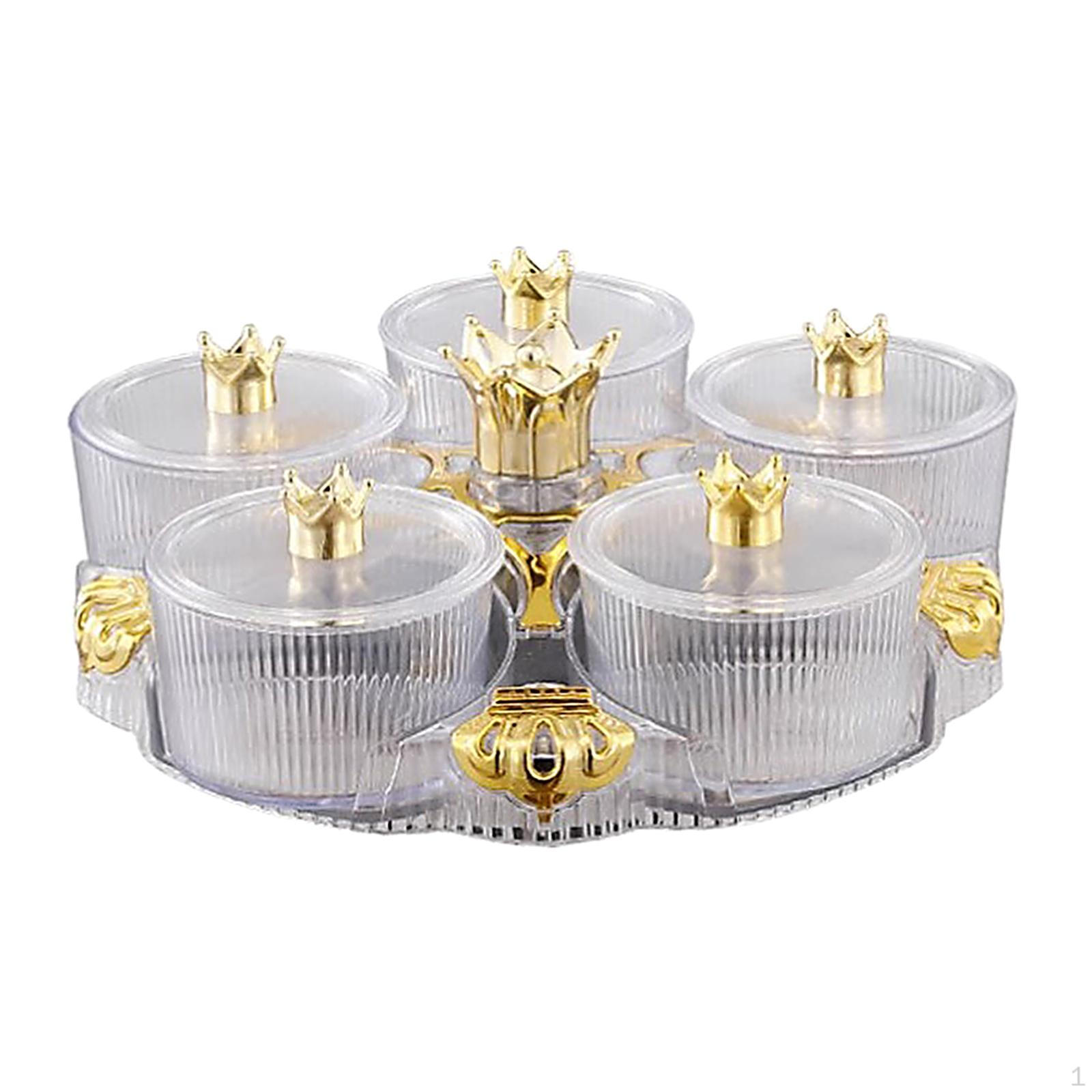 

Розділене піднос для подачі, 5 відділень, декоративне обертове блюдо для закусок, закуска для тортів, горіхи