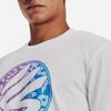 Under Armour Printed Crew Neck Pullover Short Sleeve T-Shirt Men Tops White 1376274-100
