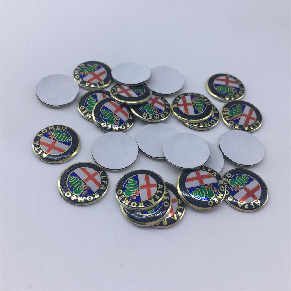 UHNPV1 TFLGX1 2pcs 20pcs 11mm 14mm 15mm 15 Color For Alfa Romeo 166 147 156 Giulietta Giulia F1 Stelvio Volante GT Car Key Emblem StickersMito