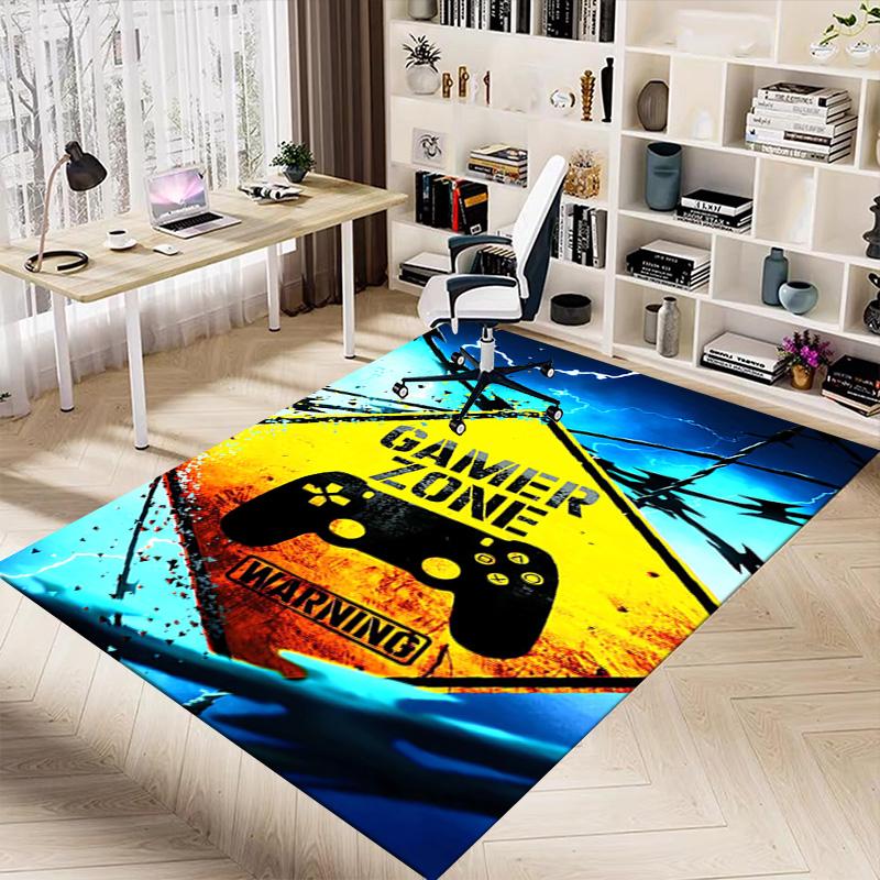Gamer Zone Carpet For Playroom Bedroom Living Room Sofa Home Decorkids Game Area Rug Nonslip Floor Mat