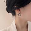 Vintage Exaggerate Twisted Knot Drop Earrings for Women Thick Metal Big Earrings for Women Banquet Party Jewelry Gifts