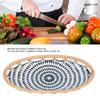 Woven Rattan Ceramic Plate Oval Woven Rattan Porcelain Fruit Plate for Wedding Party Banquet Birthday Woven Rattan Ceramic Plate