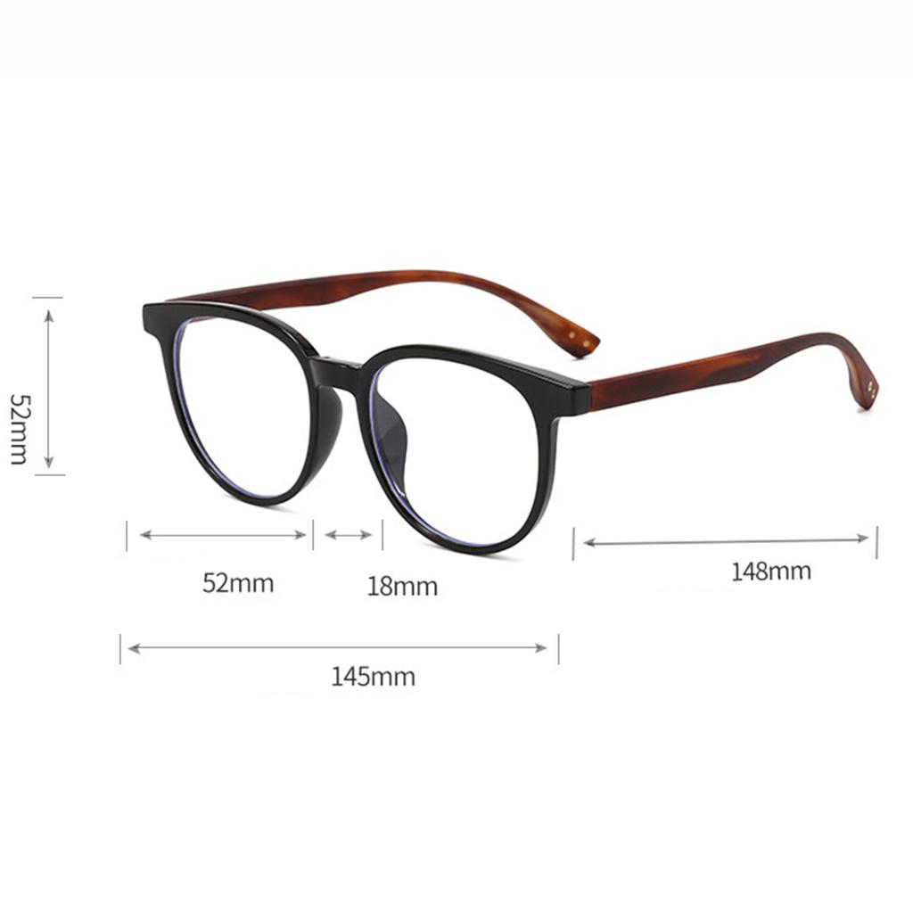 Blue-light-proof Student Glasses Retro Wooden Square Glasses Transparent Glasses Holder Flat Mirror