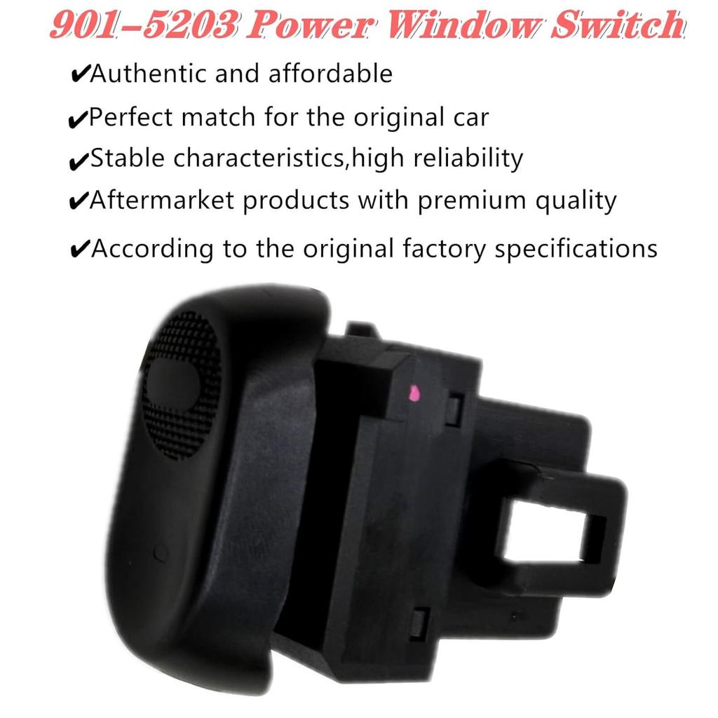 901-5203 Power Window Switch,Heavy Duty Front Driver Passenger Side Window Switch Compatible with 2007-2018 Freightliner Cascadia OE# 12862662