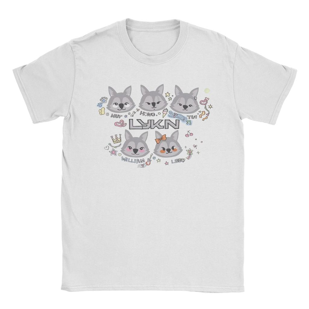 Funny Cute Cartoon LYKN Lykyou TShirt Men Womens Crew Neck 100 Cotton T Shirts Short Sleeve Tee Shirt Printed Clothing