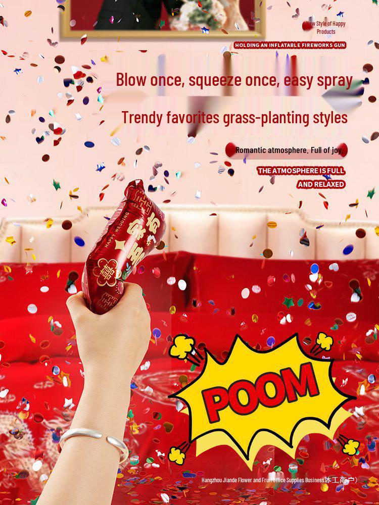 Creative Wedding Celebration Confetti Cannons & Inflatable Floral Guns