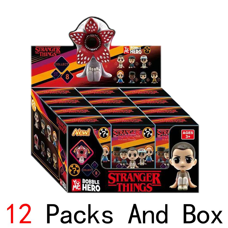 8Pcs/Set Keychain Figure Style Doll Eleven Monster Carnivorous Plant Strangered Things Boxed Anime Figures Collection