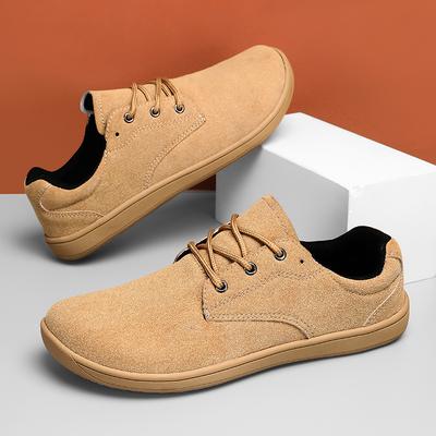 Fashion Handmade Split Leather Mens Casual Shoes Fashion Male Walking Shoes Outdoor Travel Sports Sneakers Simple Comfy Tenis Masculino