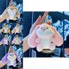Cute Rabbit Plush Toy With Silver Keyring For Bag Accessory And Collection