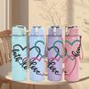 1PC Intertwined Faith Love Heart 750ml Color Plastic Sports Water Bottle Leakproof Flip Straw Lid Suitable for Sports Office Home Use