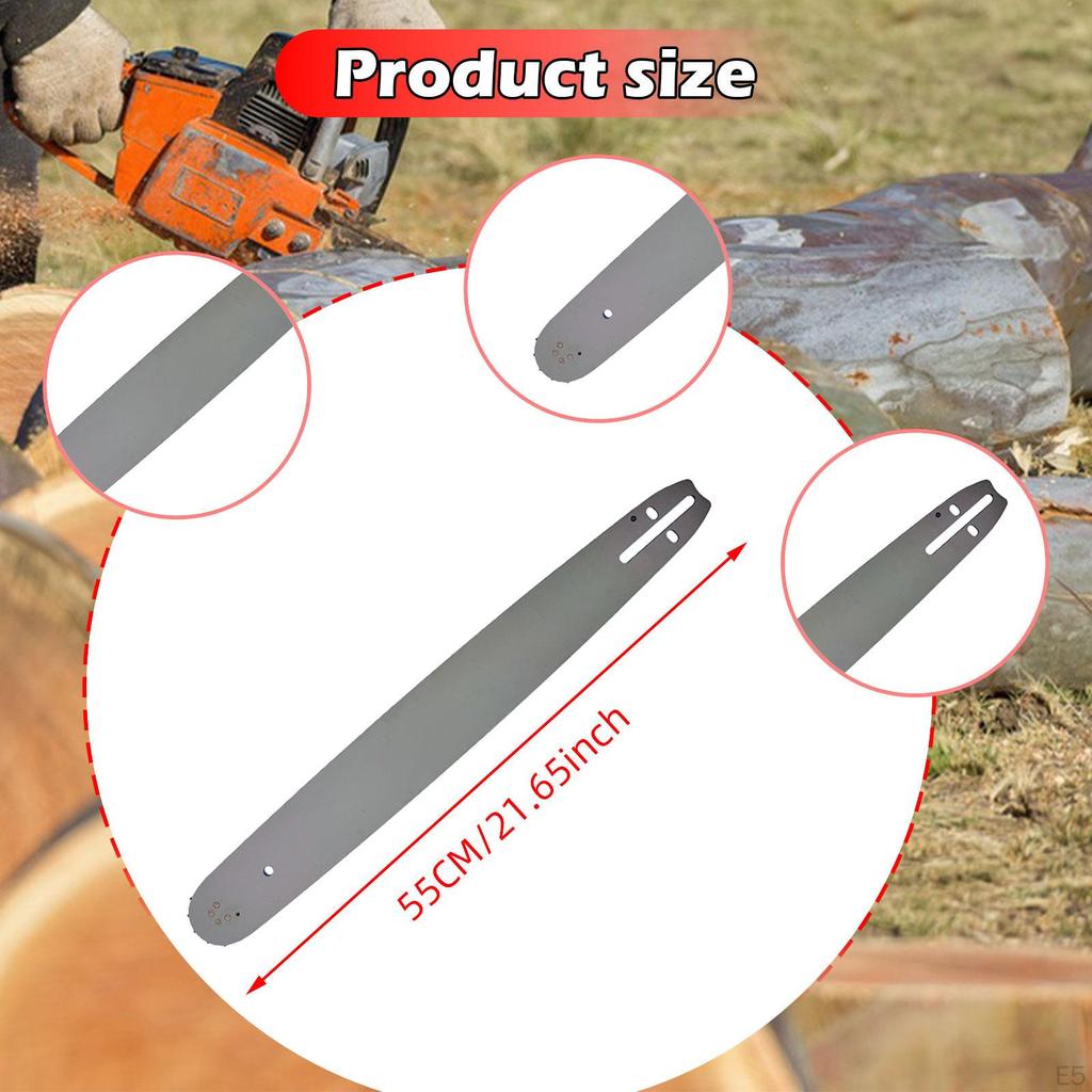 Chain Saw Guide Bar Replacement Metal Silver Professional High Accuracy Wear Resistant Repair Parts
