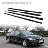 4 st Fönstergummilist För Honda Civic 2006-2011 Väderlist Tätning Sidodörrsglas Gummibälte Ersättning 72410-SNA-A01