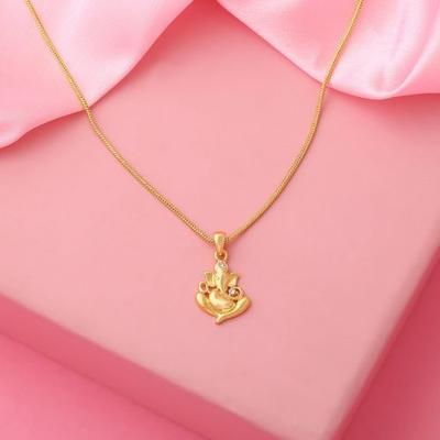 Gold Plated Ganesh Pendant Chain