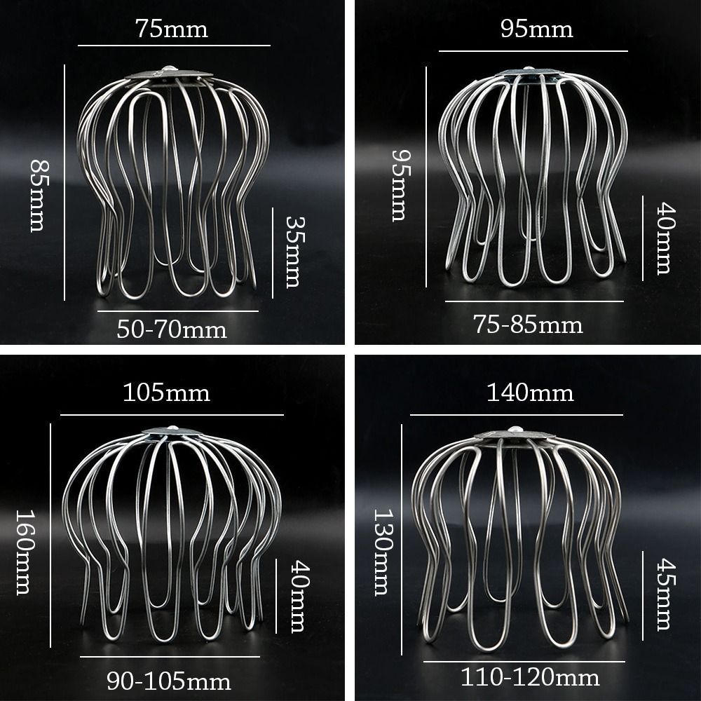 Stainless Steel Roof Floor Drain Balcony Drainage Cover Gutter Guard Strainer Anti-blocking Rain Pipe Cap Outdoor Hardware