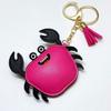 1 Pcs Simple And Fashionable Leather Crab Car Keychain Bag Creative Headphone Bag Pendant Accessories