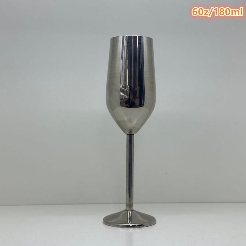 Elegant Gold Silver Stainless Steel Champagne Glasses Cocktail Glass Goblet Best Gift For Wedding Party Birthday Party Christmas