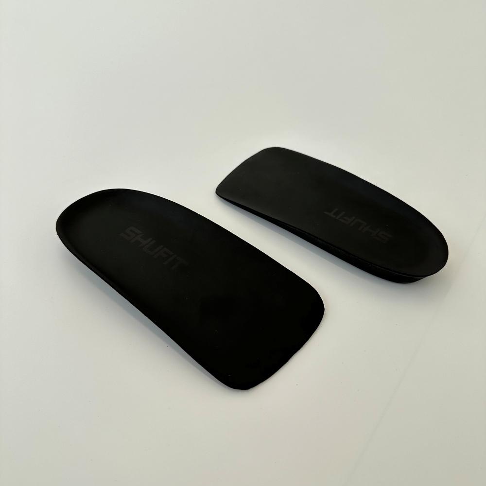 Shufit Height-Increasing Half Cushion Insoles Black 2-Pack Sft-705