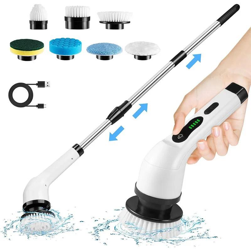 

Multifunctional Electric Cleaning Brush Electric Cordless Spin Scrubber Toilet Mops Portable Cleaning Tool For Kitchen/Bathroom
