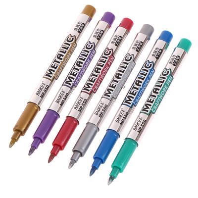 Diy Metaliczne Wodoodporne Permanentne Markery Farbowe Złoty i Srebrny Do Rysowania Artykuły Szkolne Marker Rzemieślniczy