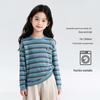 Girls' Colorblock Striped Long-Sleeve T-Shirt