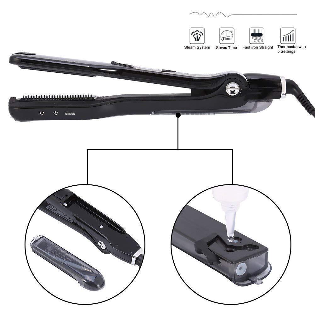 Steam Multifunctional Straightener & Curler: Wide Plate, Hot Sale