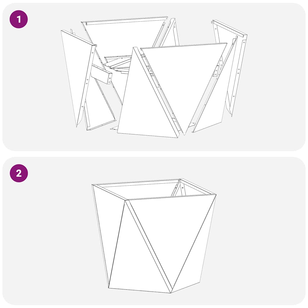 Plant Pot Olive Green 50 X 50 X 50 Cm Steel