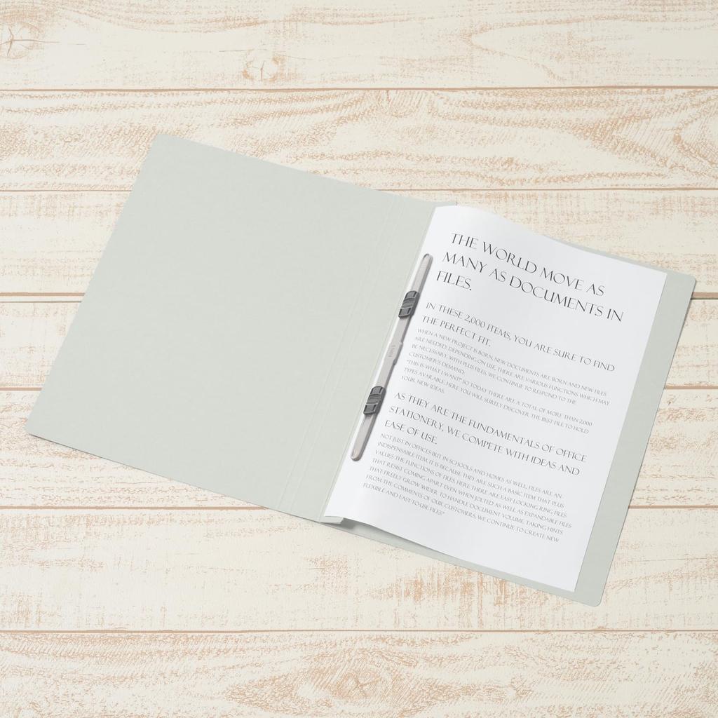 Plus Flat Resin Binding Thick Binding 10 File, Mechanism, 300mm, A4, Vertical, Gray, Books, No.021NW 79-049×10