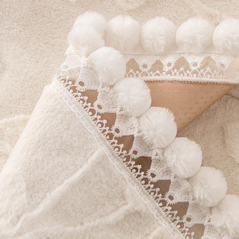 French Cream Style Sofa Cushion Autumn and Winter Plush Cushion Non-Slip Sofa Cover 2024 New Seat Cushion Cover Cloth