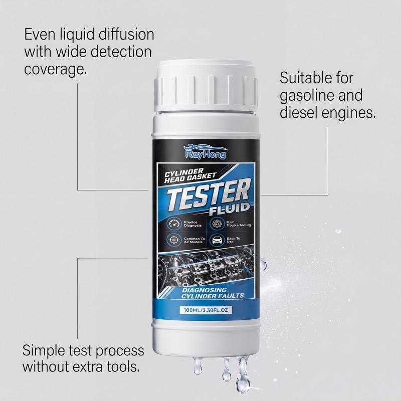 100Ml Cylinder Head Gasket Tester Fluid Coolant Leak Check Liquid Precise Fits All Car Models For Auto Repair Maintenance