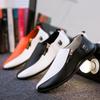 New Men's Shoes Cross-border Men's Slip-on Peas Shoes Breathable Korean Style Casual Leather Shoes