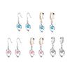 Sophisticated Twist Design Ear Clips Elegant Zirconia Drop Earrings In Silver Stylish Ear Accessory for Modern Women
