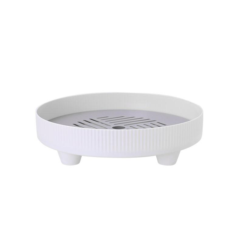 

Бытовой двухслойный сливной лоток для конфет, закусок, компота, 3d узор, экономия места, пластик, простой белый