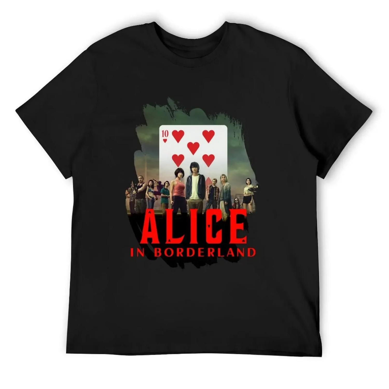 

Alice in borderland T-Shirt cotton man t-shirts luxury designer cute clothes sports fans mens clothing XXXXXL чорний