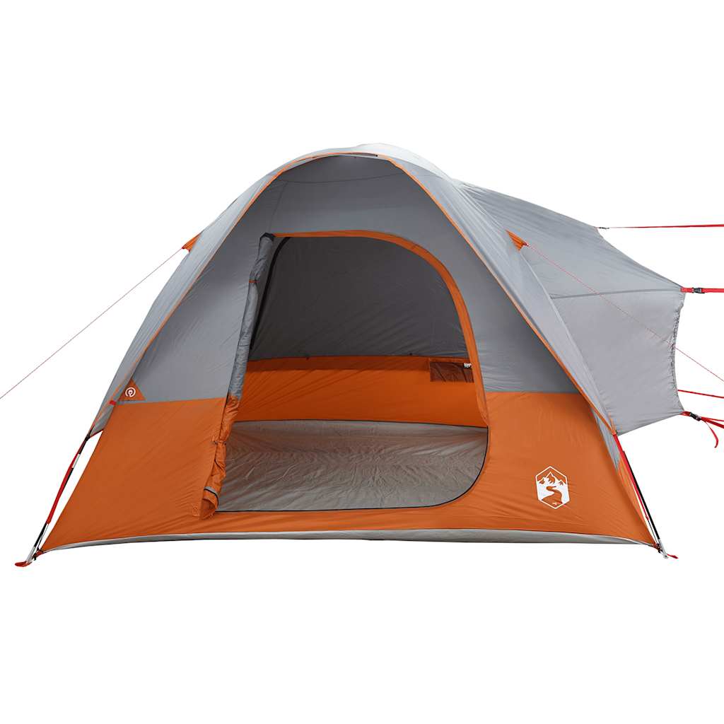Car Tent for 4 Persons Grey and Orange Waterproof