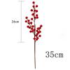 2Pcs Artificial Red Berry Bouquet Stem Fake Plant for Christmas Tree Decoration Home Decor New Year Gift Navidad Party Supplies