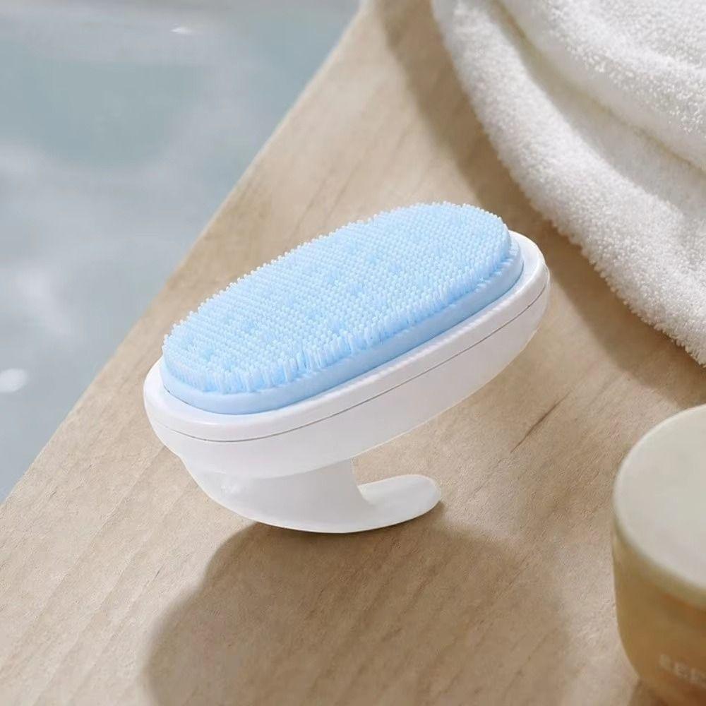 Soft Bristle Body Cleansing Tool Long Handle Bubble Massager Brush Bath Back Scrubber Bathroom Use