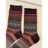 Autumn and Winter Socks: Women's Ethnic Style Thickened and Warm Combed Cotton Mid-calf Socks, Retro Style