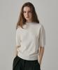 Banillaniteu Tinted Wool Whole Garment Short Sleeve Knit