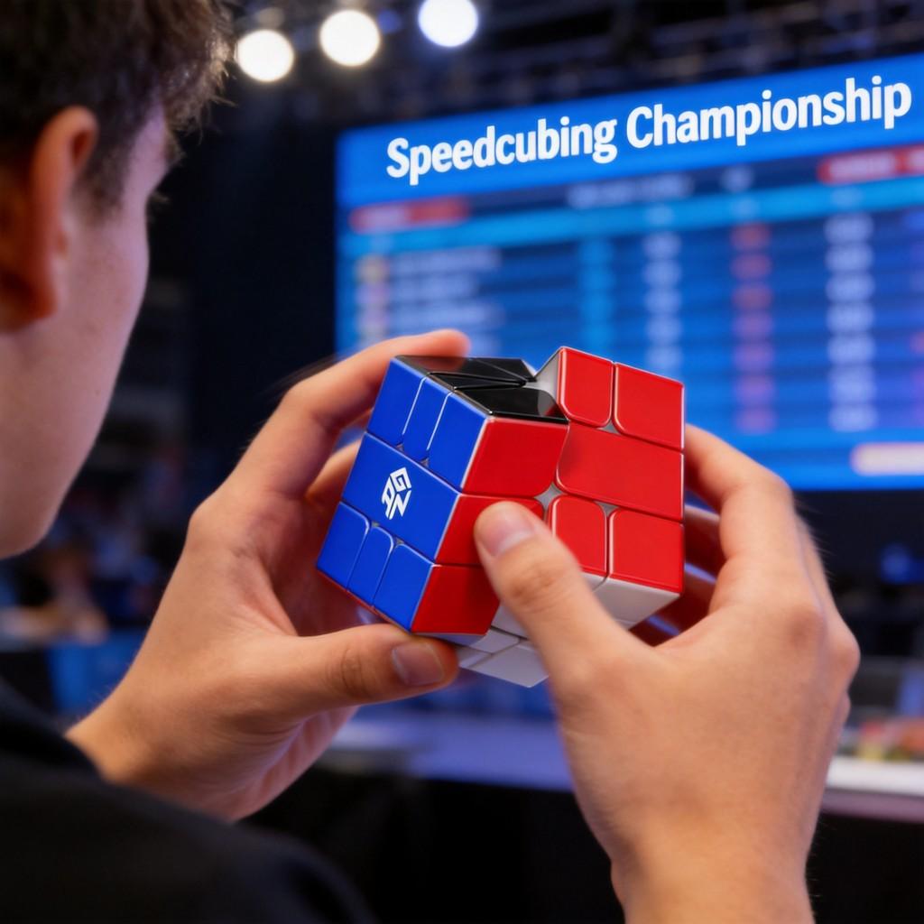 Gan Sq1 Black Top Uv Magnetic Speed Cube For Competition And Skill Practice
