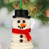 4Pcs/Set Snowman Ornament Kit Santa Claus Snowman Xmas Tree Shape Pendant with Lanyard Party Hanging Decoration