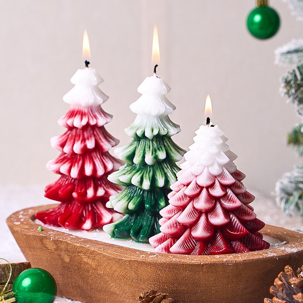 3D Weihnachtsbaum Kerze Silikonform DIY Weihnachtsfeier Basteln Aromath Seife Harzformen Heimtischdeko Kunst Geschenke