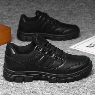 Sports Men's Shoes  Spring Outdoor Training Shoes Casual Shoes Black Men's Shoes Leather Surface Casual Shoes