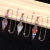 Amethyst Rainbow Stone Aquamarine Crystal Pendulum, Wiccan Supplies and Tools, Pendulos De Energia, Healing Crystals for Energy Balancing Chakra