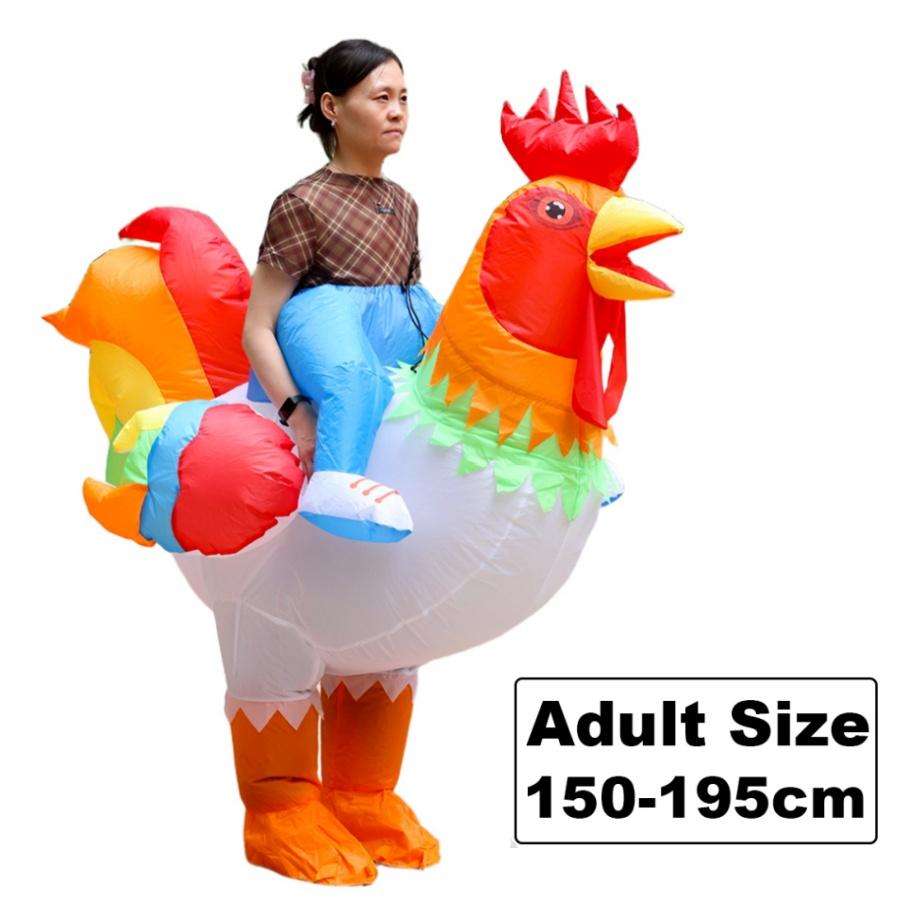 In 2025, the New Best-selling Colorful Rooster Character Costume for Halloween, Funny Stage Performance Costumes, Company Team-b